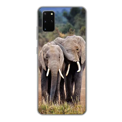 Produktbild von MuchoWow® Handyhülle Schutzhülle Hülle für Samsung Galaxy S20 Plus Elefant - Tiere - Bäume - Natur Silikon Softcase Handy Hülle - Hartschale