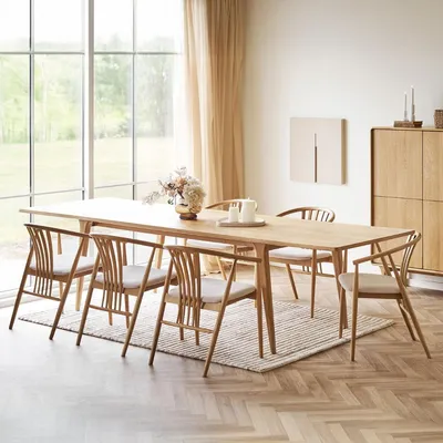 Productafbeelding van House Nordic Eettafel Darwin Eikenfineer Verlengbaar Naturel 240-290-340cm