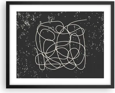 Produktbild von Gerahmtes Poster - Schwarzer Rahmen - Modern Linie Schwarz - 50x40 cm - Wand Bild - Wanddeko - Wandbilder - Kunstposter - Wandposter - Bilderrahmen - Bilder - Kunstdruck - P2BAA50x40-4649