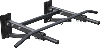 Produktbild von GORILLA SPORTS® Klimmzugstange - 4in1, mit Boxsack-Halterung, Wandmontage, Klappbar, Gepolsterte Griffe, bis 300 kg, Schwarz - Pull Up Bar für Zuhause