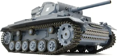 Immagine prodotto di Carro armato RC "Kampfwagen III" 1:16 Heng Long -Smoke&Sound - con cambio in acciaio e telecomando 2.4Ghz - V7.0