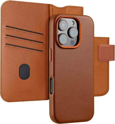 Obrázek produktu pro Accezz 2 v 1 kožené pouzdro s klopou a MagSafe iPhone 16 Pro Max – Sienna Brown