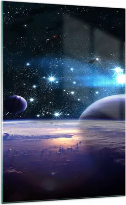 Produktbild von Bilder auf glas - Einteilig - Kosmos Planet - 70x100cm - Glasbilder - Wandbilder - Bilder - zum Aufhängen bereit - Wanddekoration aus Glas - Glas Bilder - Wandbild auf Glas - GPA70x100-3575
