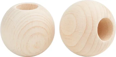 Produktbild von VBS Holzkugeln mit großer Bohrung "Ø 50 mm" 2 Stück