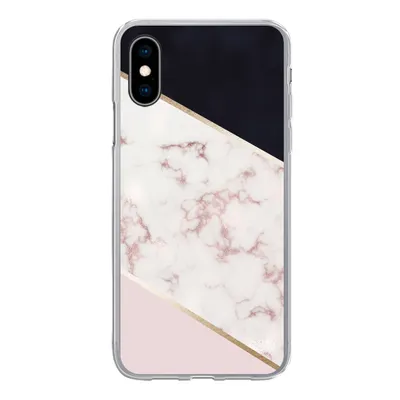Produktbild von MuchoWow® Handyhülle Schutzhülle Hülle für iPhone X Marmor - Roségold - Luxus Silikon Softcase Handy Hülle - Handyhülle