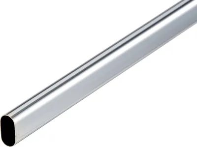 Produktbild von P&G Schrank-Rohr oval 30 x 15 x 1200mm Stahl vernickelt