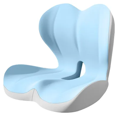 Produktbild von Universelles Sitzkissen mit rutschfester Unterseite, Memory-Schaum-Sitzkissen mit Lendenwirbelstütze, ergonomisches Rollstuhlkissen B