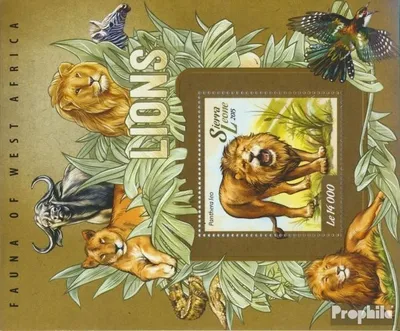 Produktbild von Briefmarken Sierra Leone 2015 Mi Block 745 (kompl. Ausg.) postfrisch Löwen