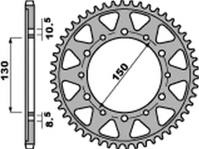 Produktbild von Hinteres Ritzel 860 46 C45 Für Yamaha Fzs 600 Fazer/Yzf Thundercat '96-'03, Gts 1000 '93-'01, Xjr 1200/1300, Fj 1100/1200 (Jtr859.
