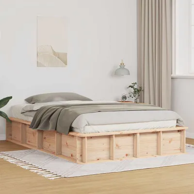 Image de Maison Exclusive - Cadre de lit marron 140 x 200 cm Bois de pin massif