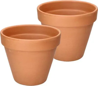 Produktbild von Set aus 2 Terrakottatöpfen - 19 cm - für Innen- und Außenbereich