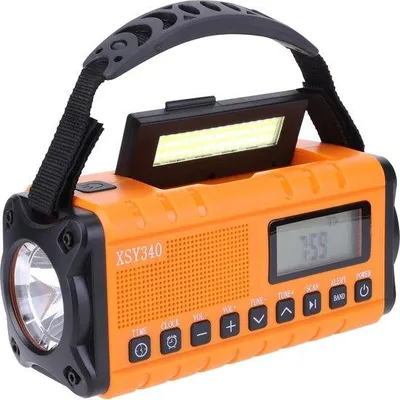 Obrázek produktu pro Nouzová rádio-powerbanka, oranžová, 18 x 7 x 10 cm, outdoorová