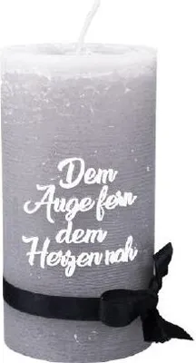 Produktbild von Trauerkerze Rustic "Dem Auge fern, dem Herzen nah" 130 x 68 mm, Gedenkkerze