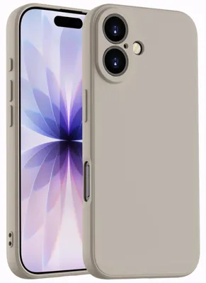 Produktbild von Hülle für iPhone 17, Slim Liquid Silikon Gel Gummi Stoßfest Schutzhülle Titangrau