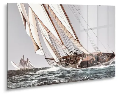 Zdjęcie produktu dla STYLER Obraz na szkle 80x120 cm motyw Sail nowoczesna dekoracja ścienna do salonu sypialni biura Glasspik