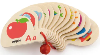 Obrázek produktu pro VIGA Dřevěná Knížka pro Učení Abecedy a Angličtiny Montessori