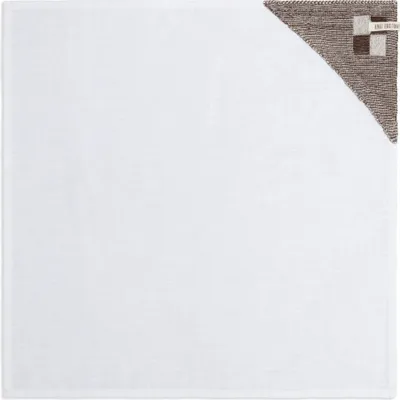 Produktbild von Knit Factory Geschirrtuch Block - Ecru/Chocolate - 65x65 cm