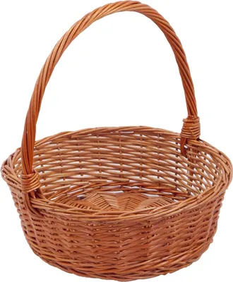 Produktbild von Henkelkorb, braun, rund, Blumenstreukorb, Obstkorb, Dekokorb, Geschenkkorb