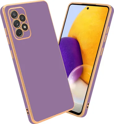 Produktbild von Cadorabo Schutzhülle für Samsung Galaxy A72 4G / 5G Hülle in Lila Handyhülle TPU Silikon Kameraschutz Etui Case