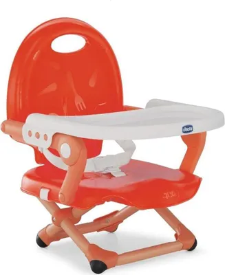 Zdjęcie produktu dla Krzesełko do karmienia Chicco Pocket Snack poppy red dla dzieci 6-36 miesięcy