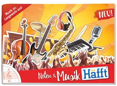Produktbild von Häfft Notenheft "Noten & Musik" DIN A5 quer 32 Blatt