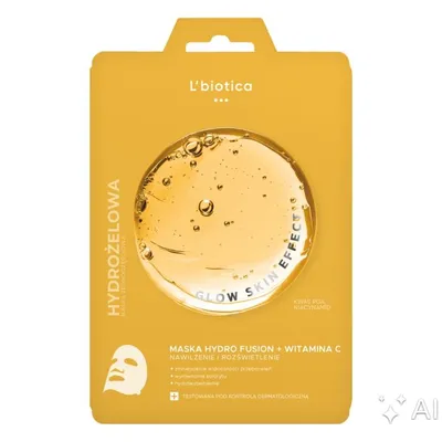 Zdjęcie produktu dla L'Biotica PHF Witamina C Nawilżenie & Rozświetlenie Hydrożelowa Maska do twarzy