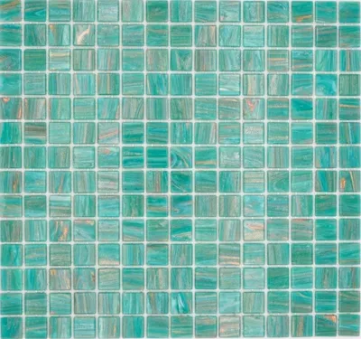 Produktbild von Glasmosaik Mosaikfliese Grün Türkis Kupfer glänzend Pooloptik Mosaikfliese Küchenwand Fliesenspiegel Bad Duschwand MOS230-G65_f