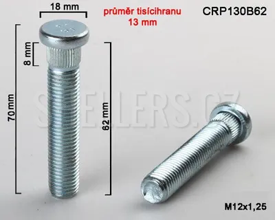 Obrázok produktu pre Skrutka kolesa M12x1,25x62 s priemerom 13 mm (CRP130B62)