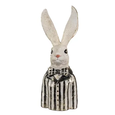 Produktbild von Clayre & Eef Figur Kaninchen 42 cm Weiß Schwarz Polyresin