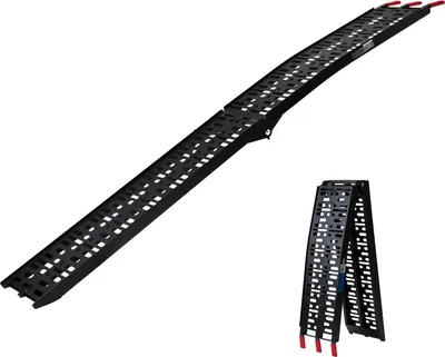 Produktbild von TRUTZHOLM 1 x Auffahrrampe klappbar 228 cm Traglast 340 kg Alu gelocht Motorradrampe Rampe schwarz
