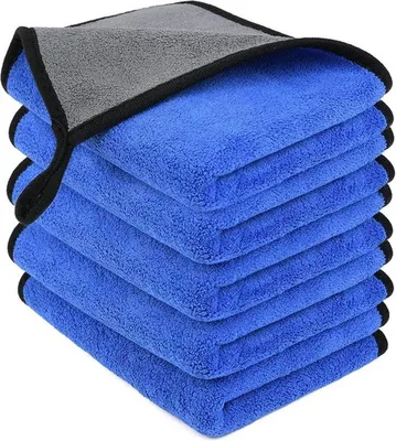Obrázok produktu pre Jumadas – Mikrovláknové utierky – na čistenie automobilov – modré – na sušenie – umývacie utierky – 40x30 cm – 5 kusov
