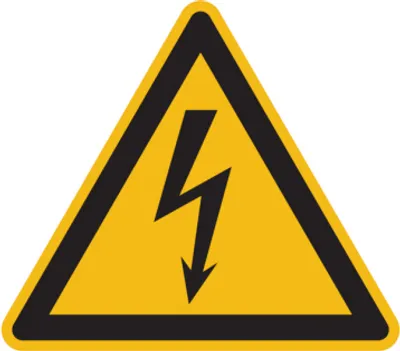 Produktbild von Dreifke® Warnschild, Warnung vor elektrischer Spannung W012 (Blitzpfeil) | Ma...