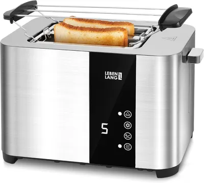 2-Scheiben-Toaster RVS, Touchscreen, 7 Bräunungsstufen, 850 W