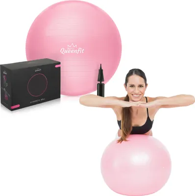 Produktbild von Gymtek® Gymnastikball inkl. Pumpe - 65 cm - Pilatesball, Trainingsball, Fitnessball, Sitzball für Fitness, Pilates, Home Gym, Workout, Physiotherapie