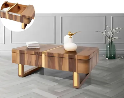Image de Tables de salon en bois Table d'appoint de luxe Style Table Nouveau Table basse d'appoint