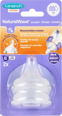 Zdjęcie produktu dla Lansinoh 75160 Średni smoczek dla niemowląt FLOW Teats, bez