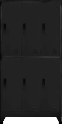 Immagine prodotto di vidaXL Armadietto nero 90x45x180 cm in acciaio