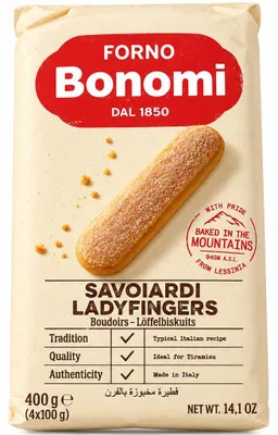 Productafbeelding van Forno Bonomi Mini Savoiardi Classici, 400 g – Italiaanse kleine koekjes