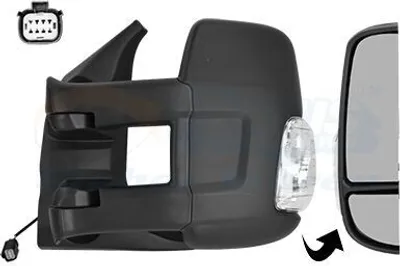 Produktbild von VAN WEZEL 1991825 Außenspiegel Seitenspiegel Links für FORD Transit Mk7 Kastenwagen (V363, FCD, FDD) Konvex Beheizt