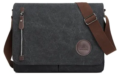 Imagen del producto de Bolso mensajero para portátil - Lona - 13,3 pulgadas - Bolso bandolera