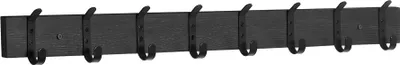 Produktbild von Acaza ACAZA Garderobe - Wandgarderobe - Hängegarderobe Wand oder Wand - 8 Haken - 88 cm lang - Schwarz