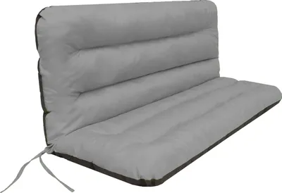 Zdjęcie produktu dla PillowPrim poduszka na huśtawkę hollywood - poduszka na ławkę ogrodową - poduszka na ławkę - poduszka na siedzisko i oparcie - szerokość siedziska 180 cm jasnoszara