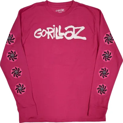 Obrázek produktu pro Gorillaz - Tričko pro muže/dámy Uni s dlouhým rukávem RO5752 (M) (Pink)
