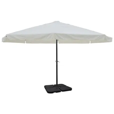 Image de Maison Exclusive - Parasol en aluminium avec pied portable, blanc