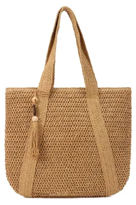 Image de Omgoods - Sac de plage bohème pour femmes, sac cabas d'été à porter à l'épaule