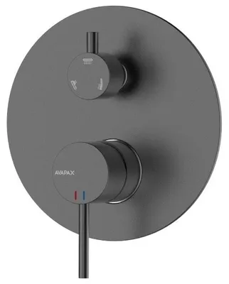 Obrázek produktu pro Avapax | Sprchová baterie - Gun Metal Matt - 3 funkce - ovládání jednou rukou - mosaz