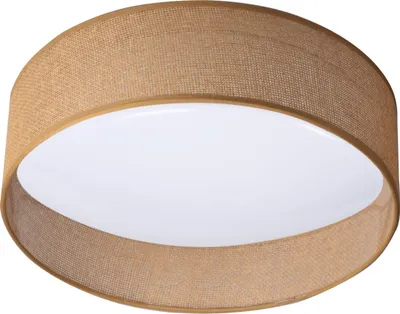 Image de Plafonnier LED rond Rifa brun et blanc 17,5 W, blanc chaud 1 450 lm, métal, dimensions : 11,6 x 40 x 40 cm, IP20, Kanlux