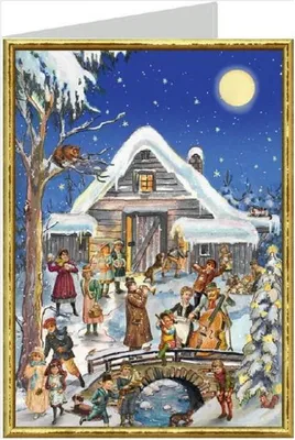 Produktbild von Weihnachtskarte mit Musik-Motiv – liebevolles Festtagsdesign