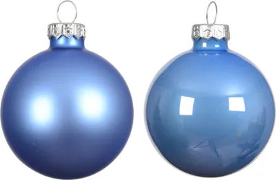 Produktbild von Weihnachtskugeln Glas 3,5cm 16 Stück - Himmelblau
