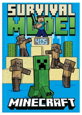 Obrázok produktu pre Zápisník Minecraft s LED hodinami